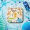 8 Count Jungle Animal Square Paper Dinner Plates 9 Inch Baby Shower Tableware